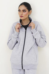 Tomy-Mockneck Warm-UP Light Grey Tracksuit
